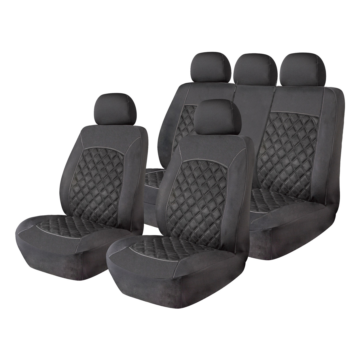 04611 Set universal de huse p-u scaune auto BLACK Quilting  9pcs SC11