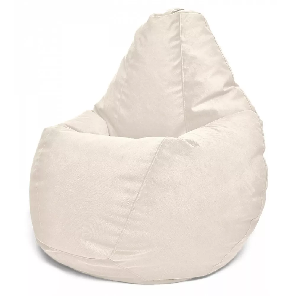 Fotoliu BeanBag din velur Maserrati, marimea "XL" culoare vanil