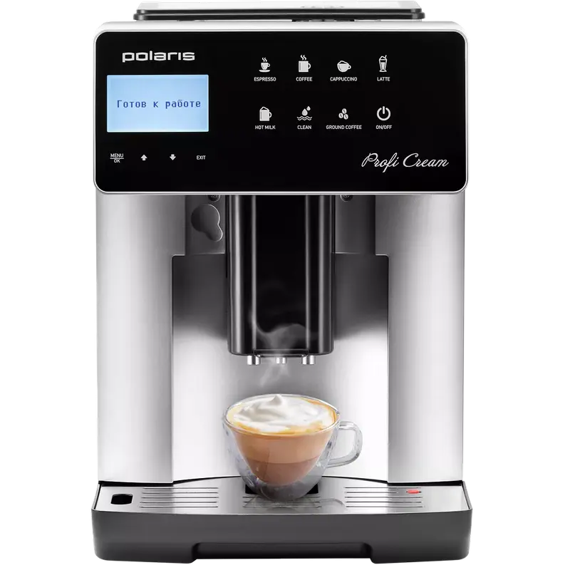 Aparat de cafea Polaris PACM2055AC, Oțel Inoxidabil | Negru