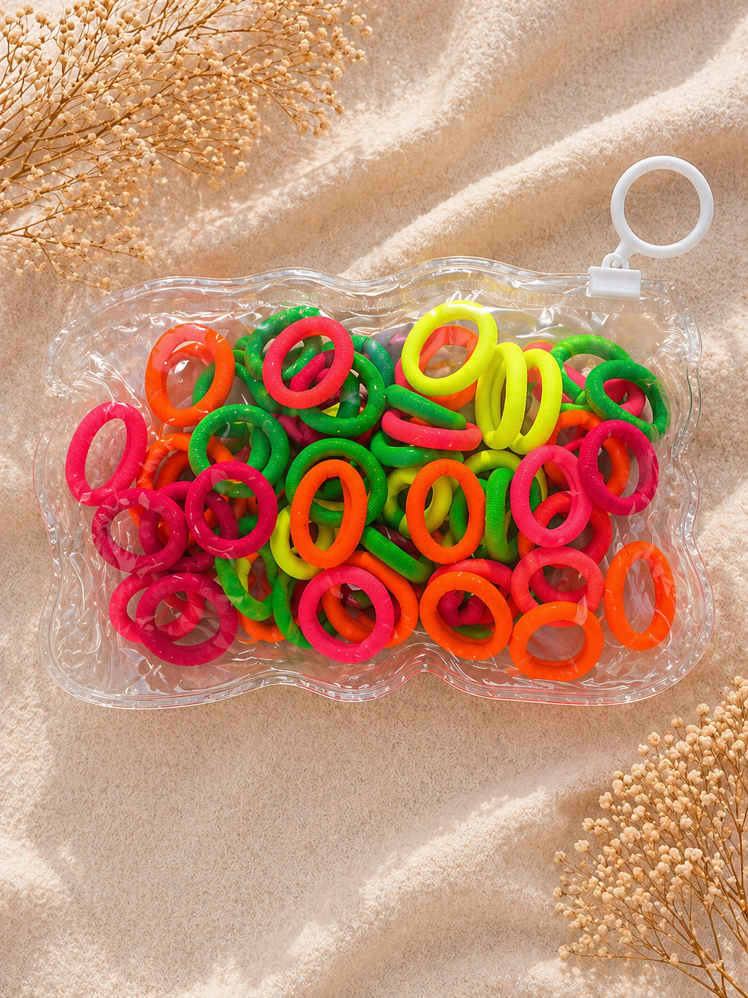 Set colorat de elastice moi pentru păr