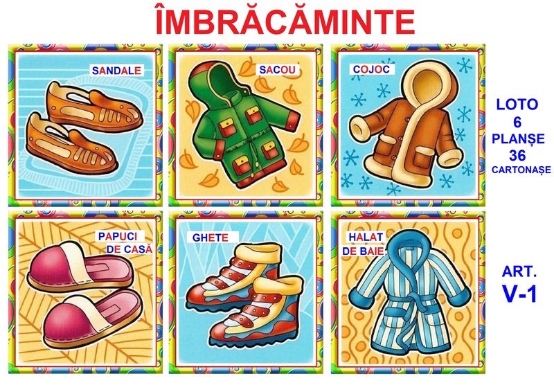 V-1 Joc Loto Îmbrăcăminte