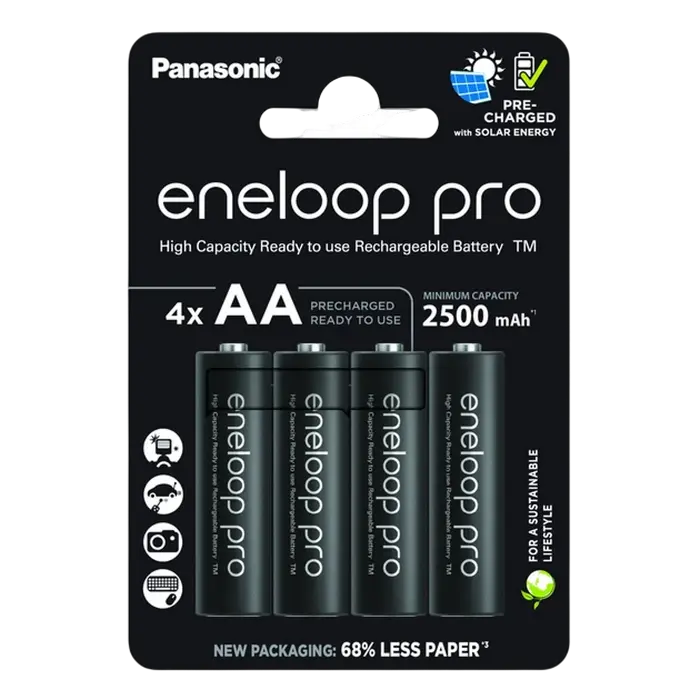 Baterii Panasonic BK-3HCDEC4CP, AA, 2500mAh, 4buc.