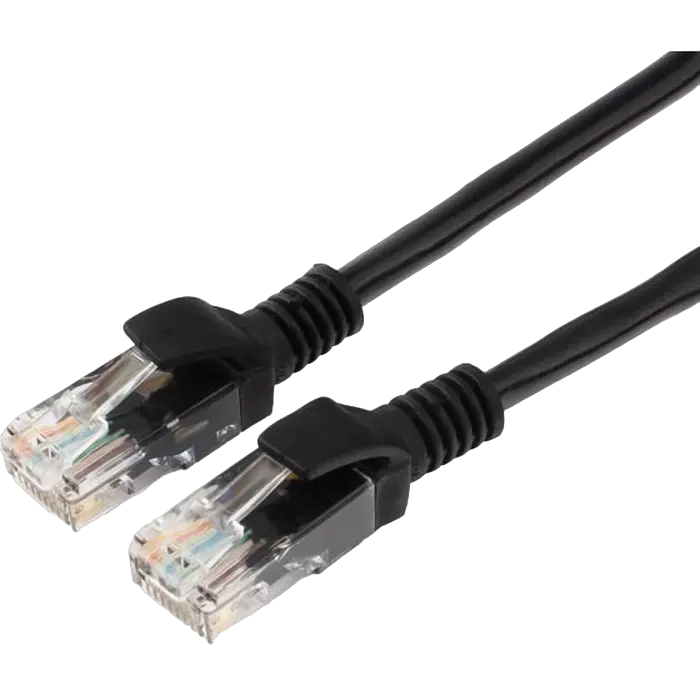 Patch cord Cablexpert PP12-7.5M/BK, CAT5e UTP, 7,5m, Negru
