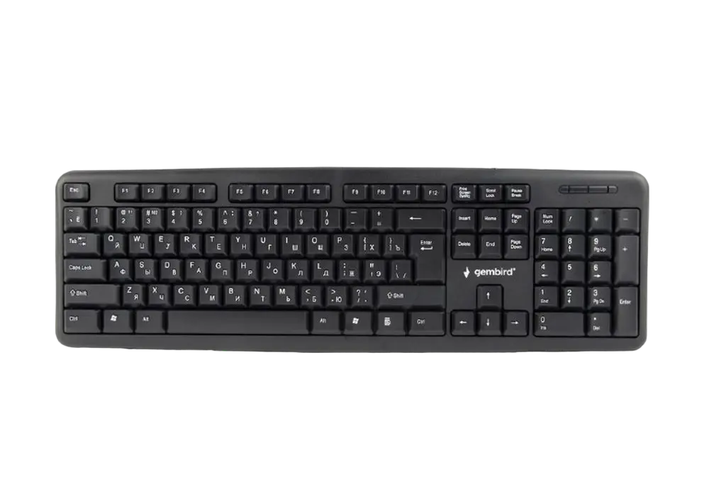Tastatură Gembird KB-U-103-RU, Cu fir, Negru
