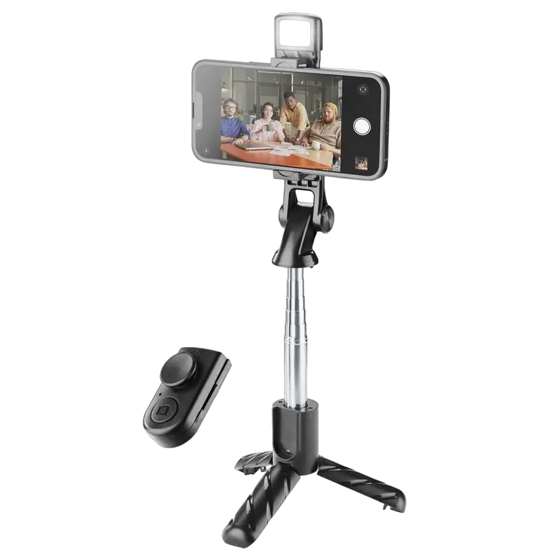 Selfie Stick Cellularline Tripod Sparkle, Negru