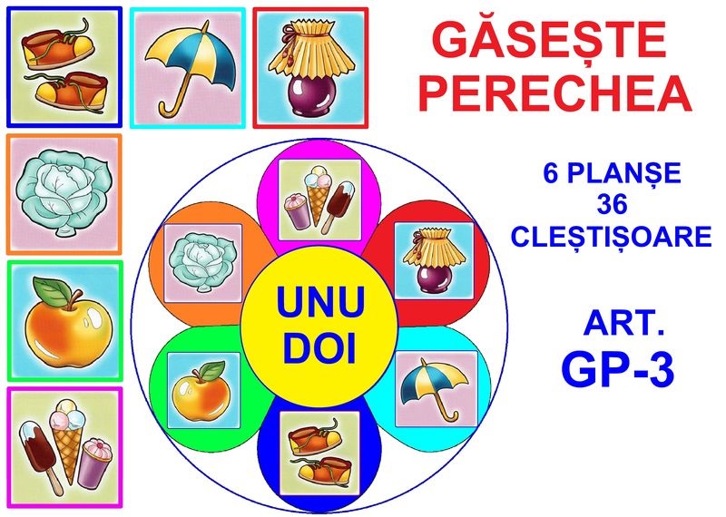 GP-3 Joc cu cleşte Găseşte perechea
