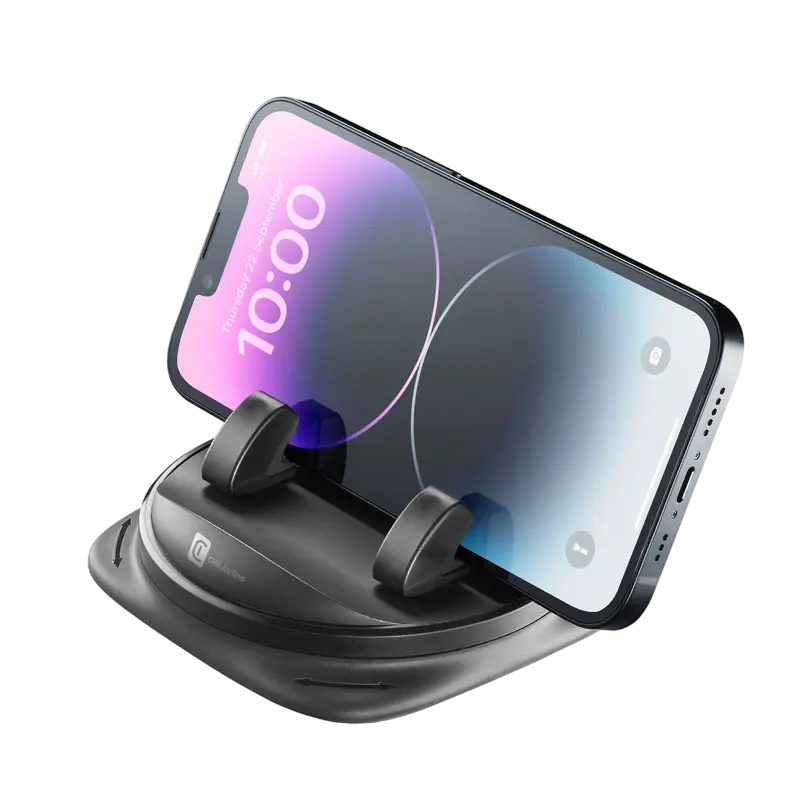 Suport pentru smartphone Cellularline Dash Hub 360, Negru