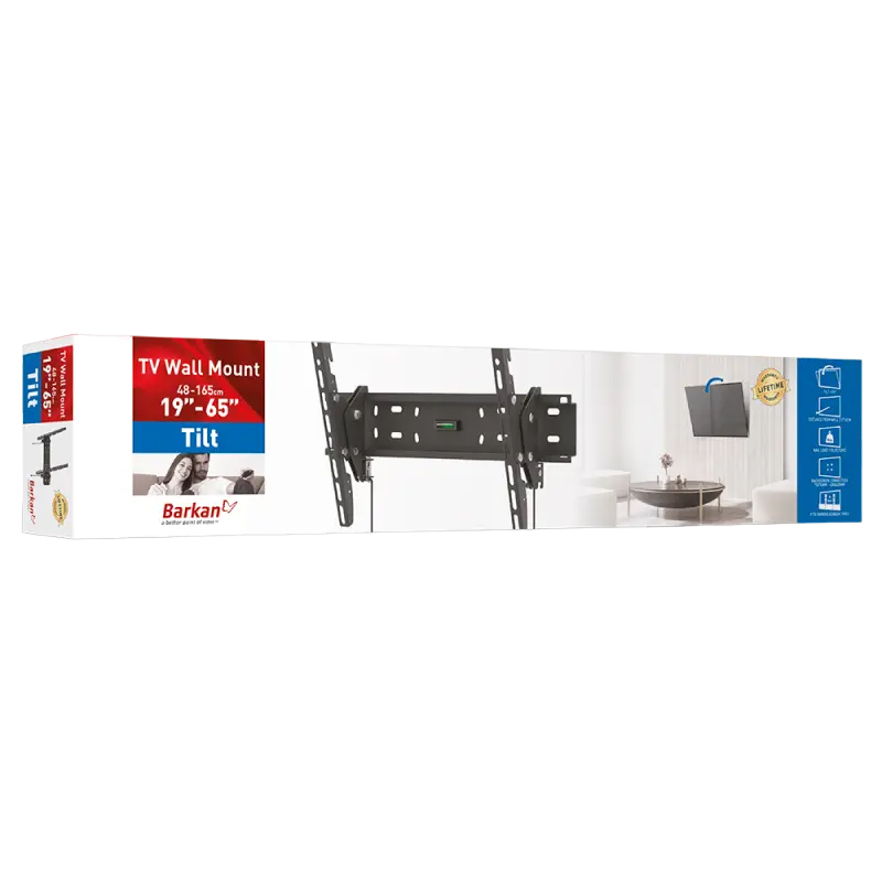 Suport înclinat pe perete BARKAN 31H, Negru