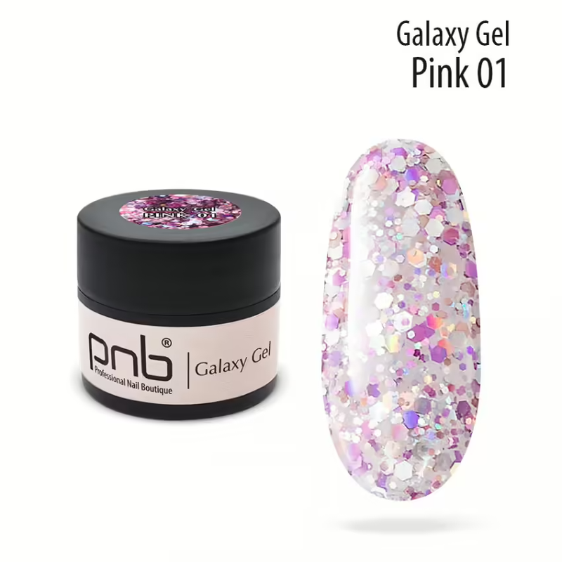 Galaxy Gel 01, Pink, PNB UV/LED,   5 ml