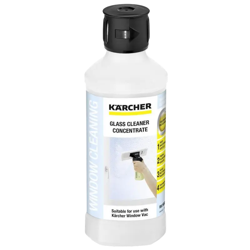 Detergent concentrat pentru curățarea suprafețelor din sticlăKarcher 6.295-772.0 RM 500*, 500 ml
