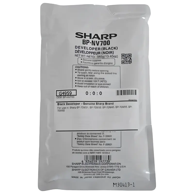 Dezvoltator Sharp BP-GV700, 0,39kg, Negru