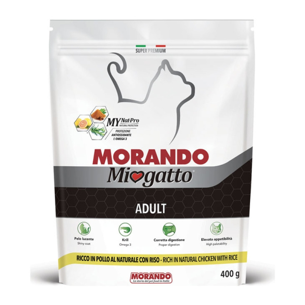 MORANDO hrana pentru pisici  MIOGATTO ADULT POLL/NATUR (cu carne de pui) 400gr