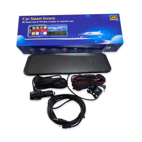 Oglindă Video DVR Car Smart 4K - Include CarPlay și Android Auto, conexiune WiFi