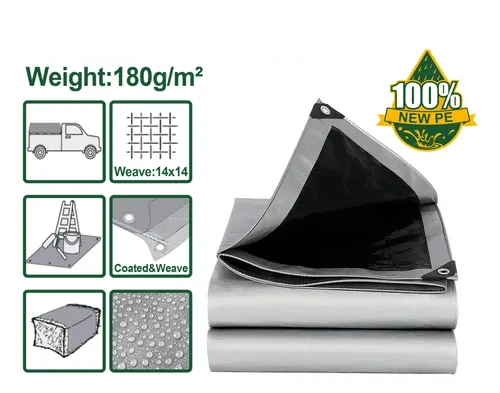 Prelată de protecție ranforsată din PE 6x8m 180g/m² JDTQ8868 Jadever