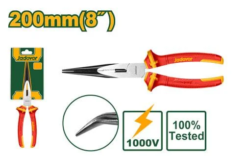 Clește cu vârf curbat izolat electric 1000V 200mm Jadever