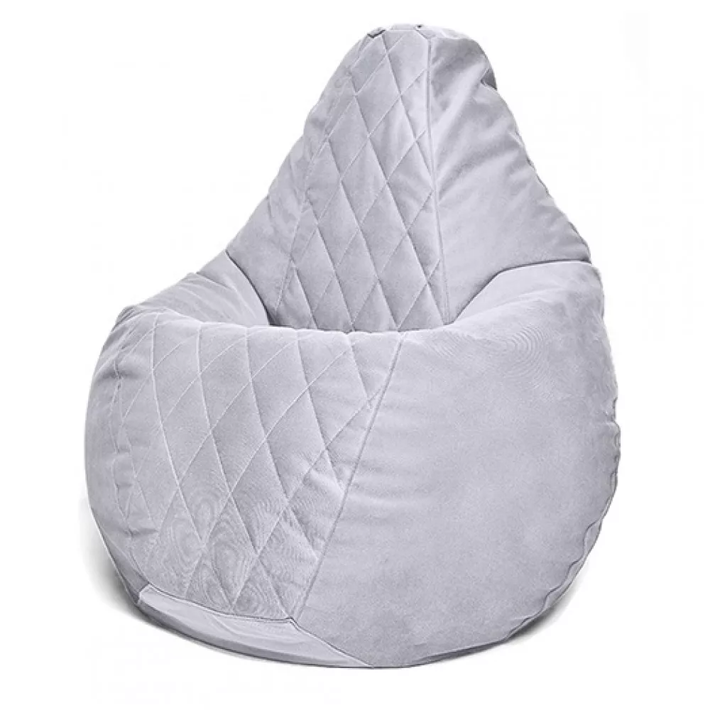 Fotoliu BeanBag din velur Maserrati "Romb", marimea "XXL" culoarea sur deschis
