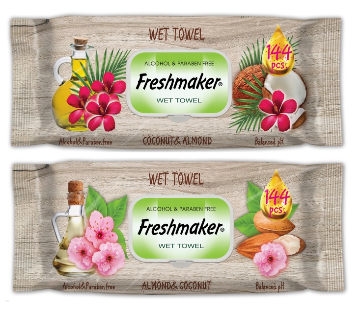 Servetele umede Freshmaker Extra Jumbo pack 144 buc cu capac