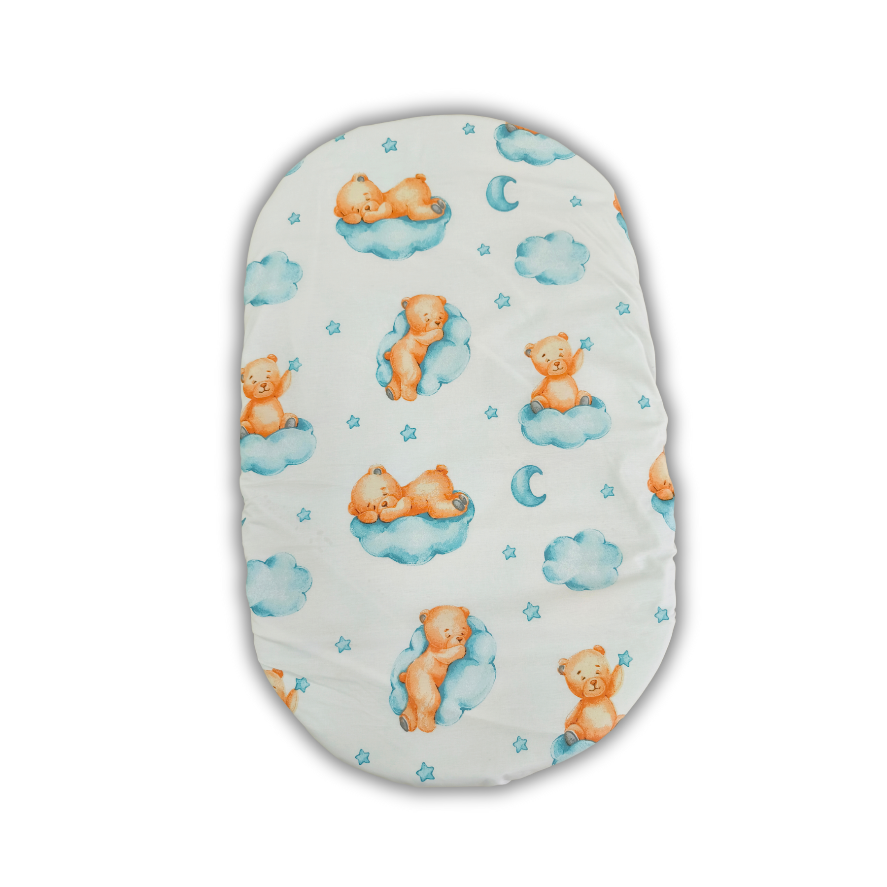 Cersaf Impermiabil cu elastic din bumbac pentru carucior Bears pe nourași Mint