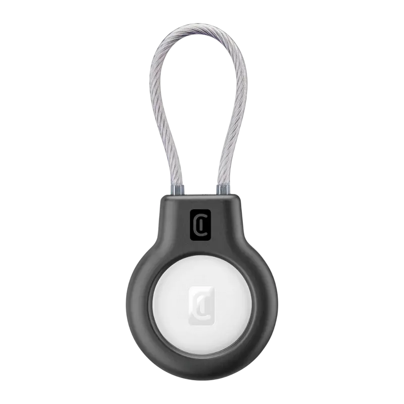 Husă pentru Airtag Cellularline Safe Grip, Negru