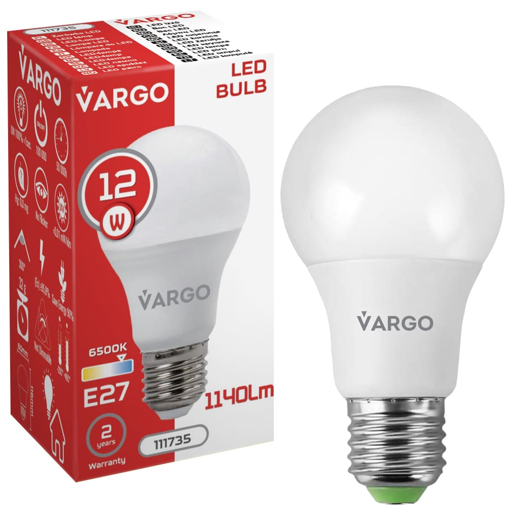Bec LED VARGO 12W E27 6500K