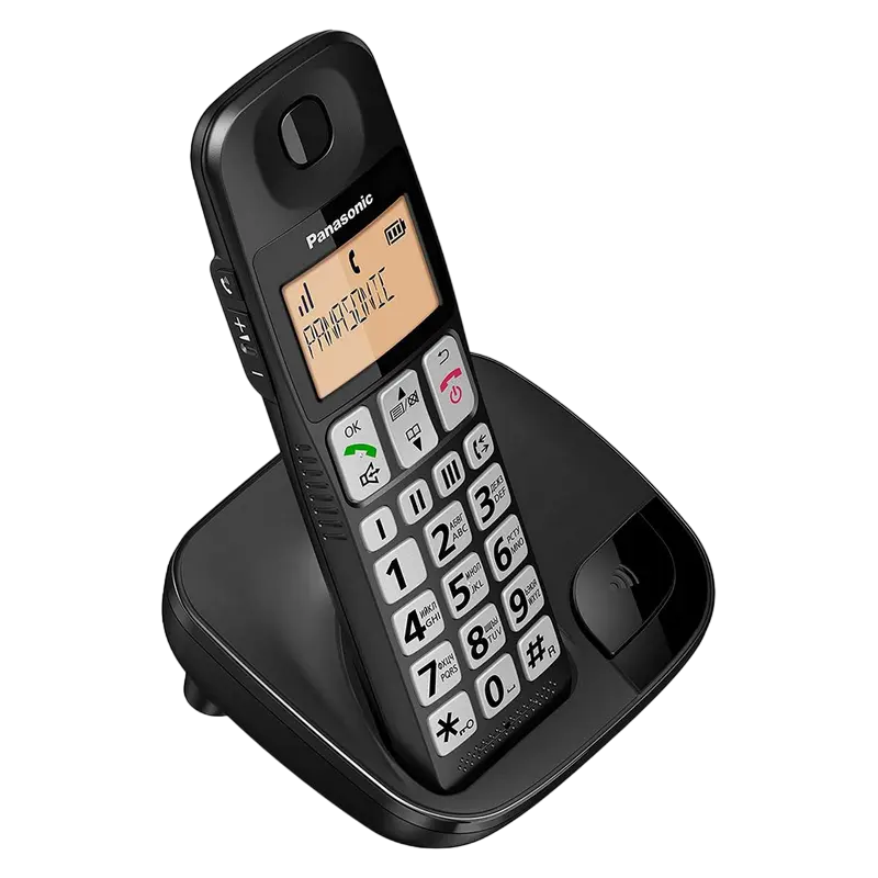 Telefon DECT Panasonic KX-TGE110, Negru