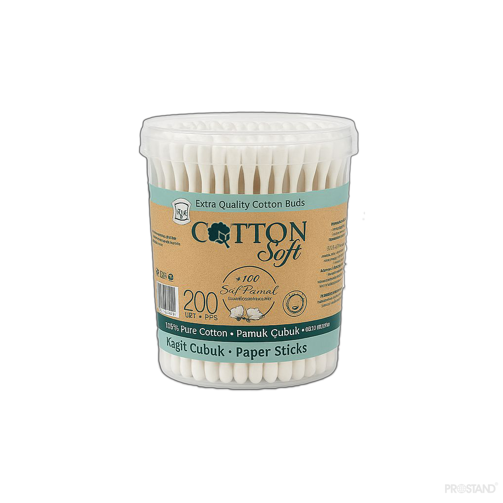 Cotton Soft ECO Betisoare igienice 200buc cilindru Paper stick