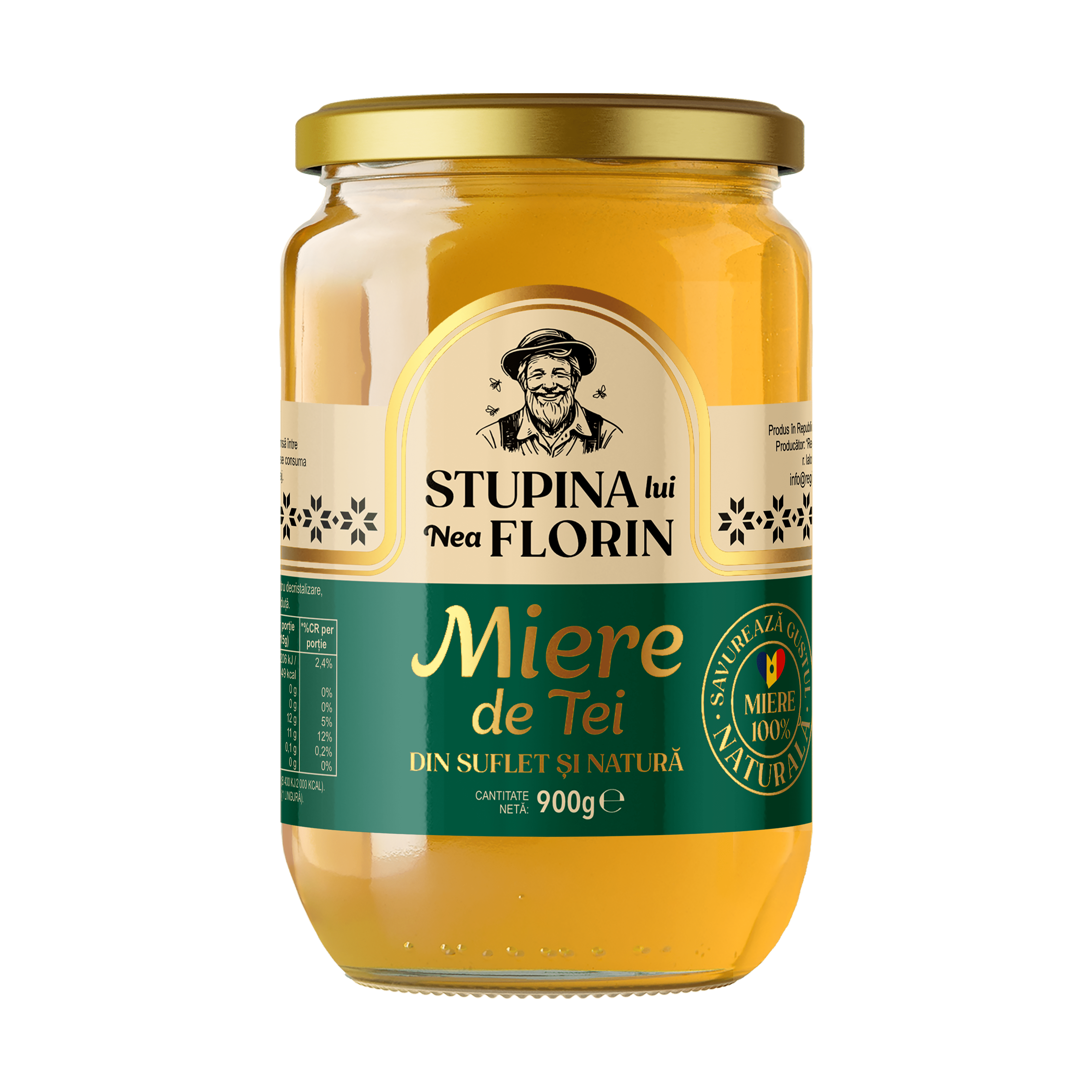 Miere de tei 900g Stupina lui Nea Florin
