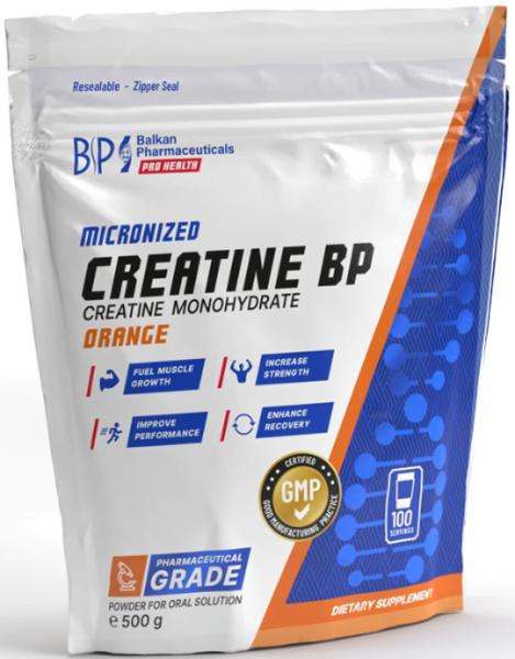 Creatine BP Orange 500 g | Balkan Pharmaceuticals