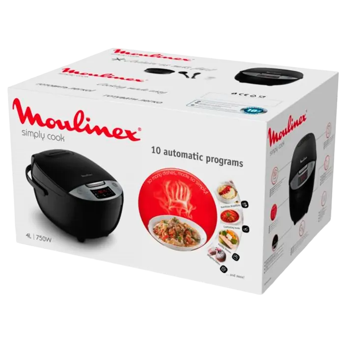 Aparat de gătit multifuncțional Moulinex MK611832, Negru