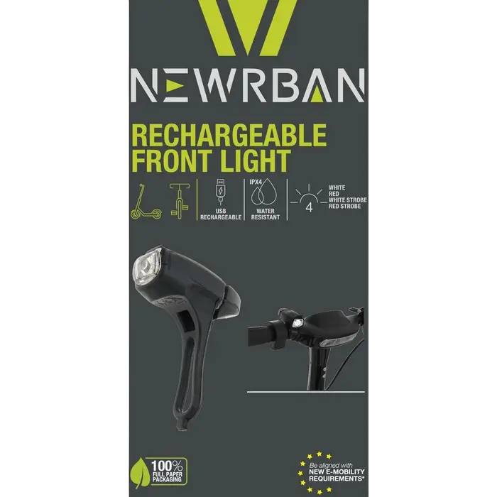 Lanternă Newrban NEWMLIGHTUSBK, Reîncărcabil, Negru