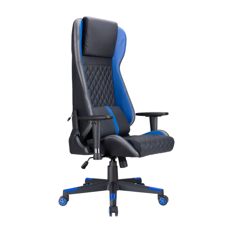 Scaun Gaming Lumi CH09-7, PU Piele, Negru | Albastru