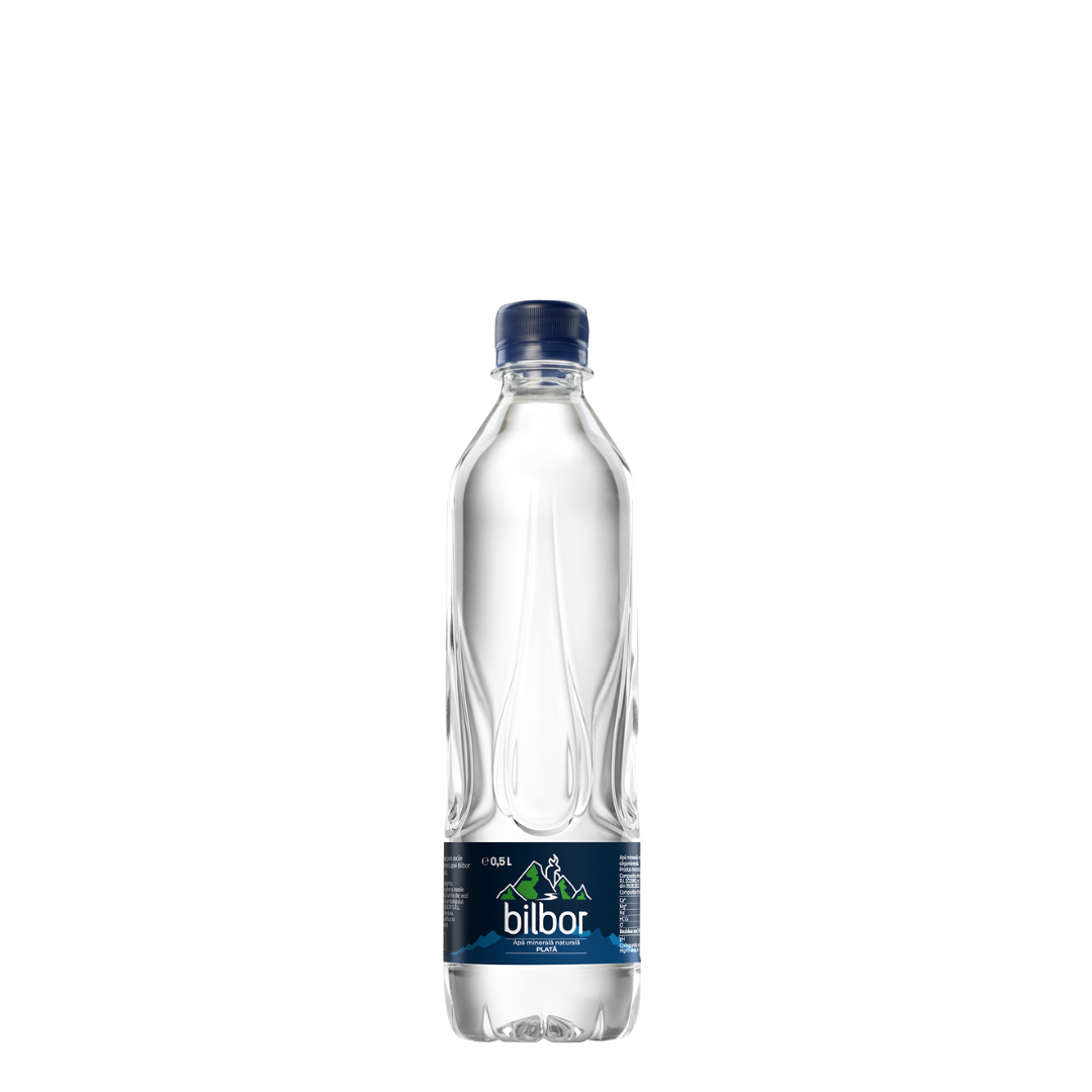 BILBOR - apă minerală naturală plată, oligominerală 0,5 L