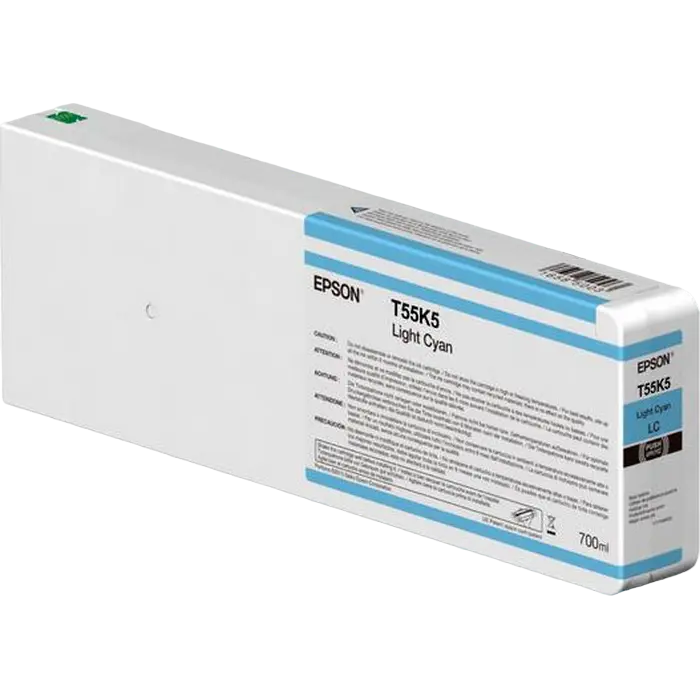 Cartuș de cerneală Epson Ink Cartridge T55K500 UltraChromeHDX/HD,Light Cyan, 700ml, Albastru Deschis