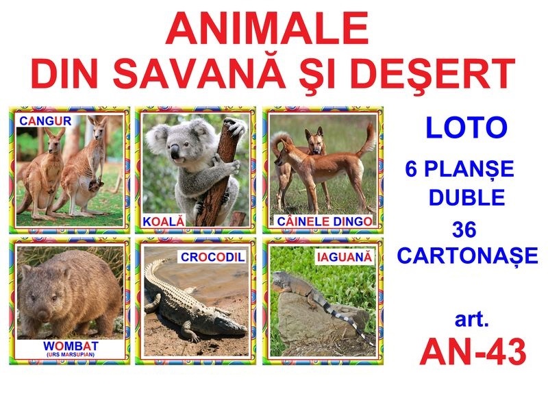 AN-43 Joc cu cleşte Animale din savană şi deşert