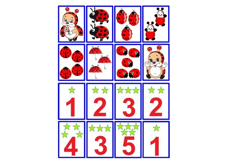 M-2 Joc Loto Învăţăm matematica  de la 1 la 10