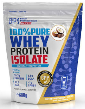 100% Pure Whey Protein Isolate Chocolate & coconut 800 g | Balkan Pharmaceuticals