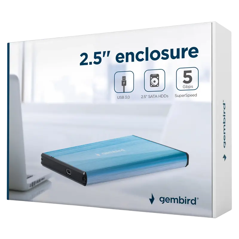 Carcasă externă Gembird EE2-U3S-3-B, Albastru (EE2-U3S-3-B)