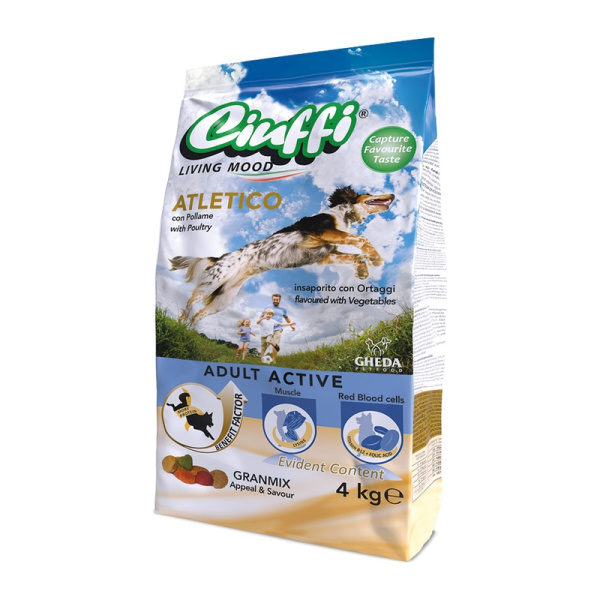 GHEDA hrana pentru caini  CIUFFI ATLETICO (gaina) 4kg