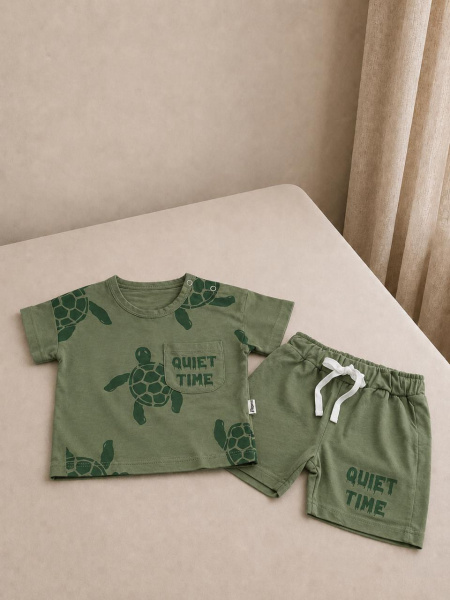 Costum pentru copii: tricou cu pantaloni scurți „Țestoasă”, Turcia