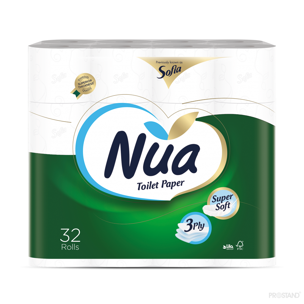 NUA Hirtie igienica 32 role 3 pliuri 16.94m