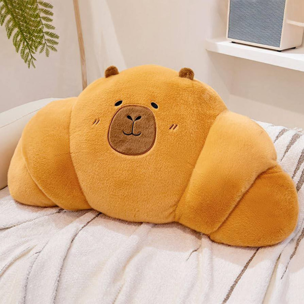 Jucărie de pluș capibara în formă de croissant 45 sm
