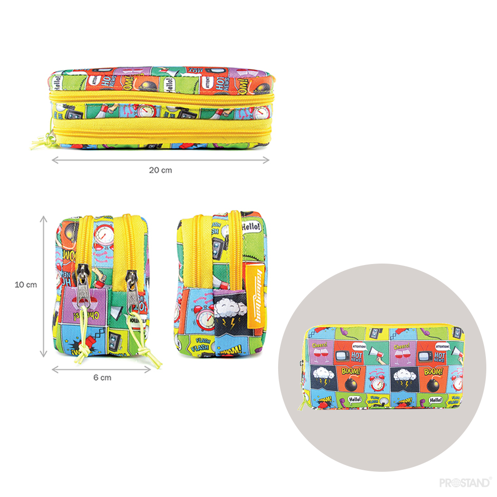 Penal 2 dispartituri PIPPA KK815 Boom cu fermoar galben