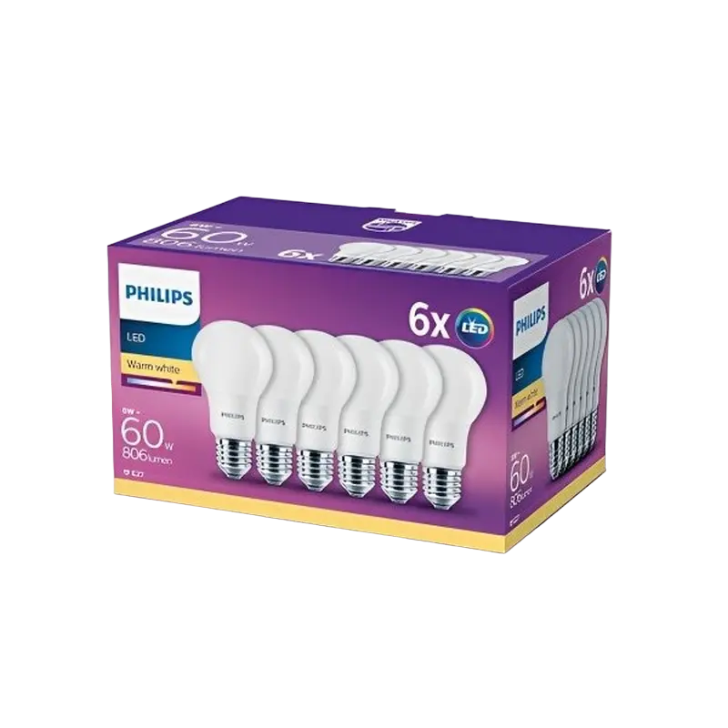 Bec cu LED Philips FR ND 6CT/4, E27, Alb Cald