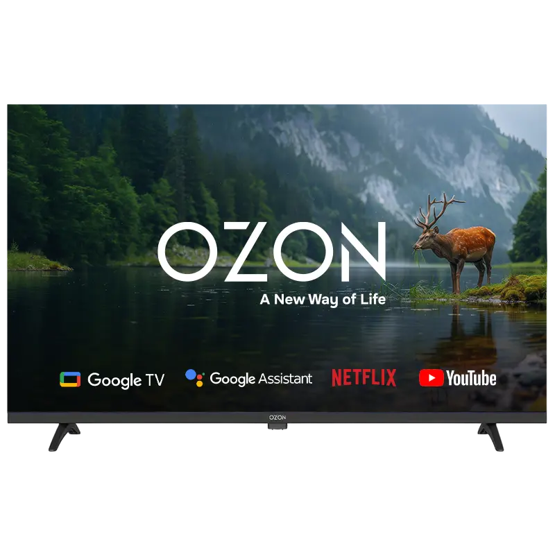 32" LED SMART TV OZON H32S6000R, 1366x768 HD, Android TV, Negru
