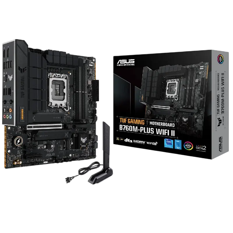 Placă de bază ASUS TUF GAMING B760M-PLUS II, LGA1700, Intel B760, Micro-ATX