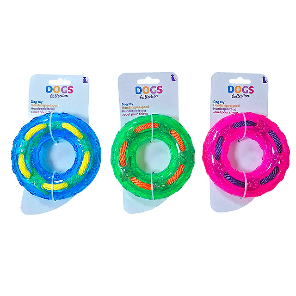 Jucarie pentru caini Dogs "Inel" 12.5 cm, 3 culori