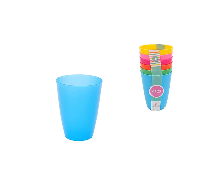 Set de păhare  EH 6buc. - 270ml 6 culori din plastic (27921)