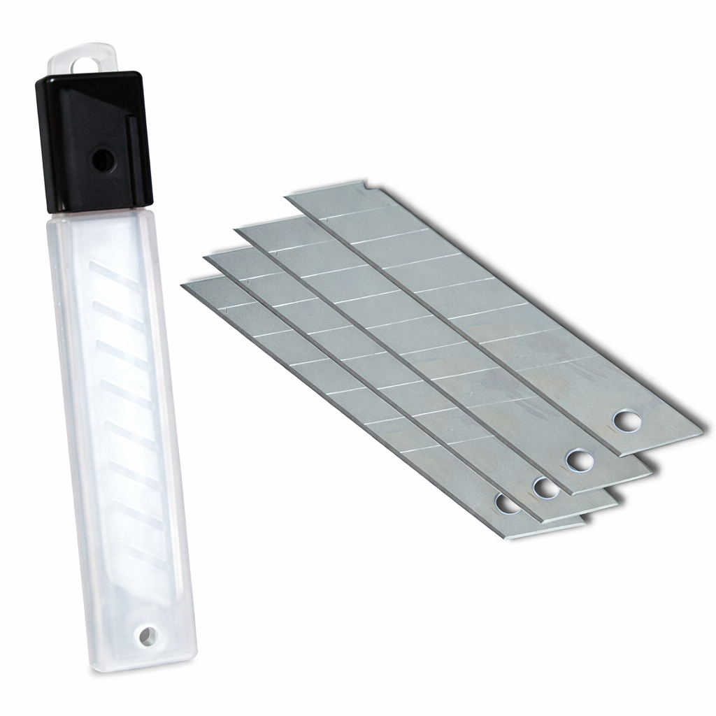 Set 10 lame cutter 18 mm Norma, otel rezistent, segmentate, pentru carton, hartie, folie