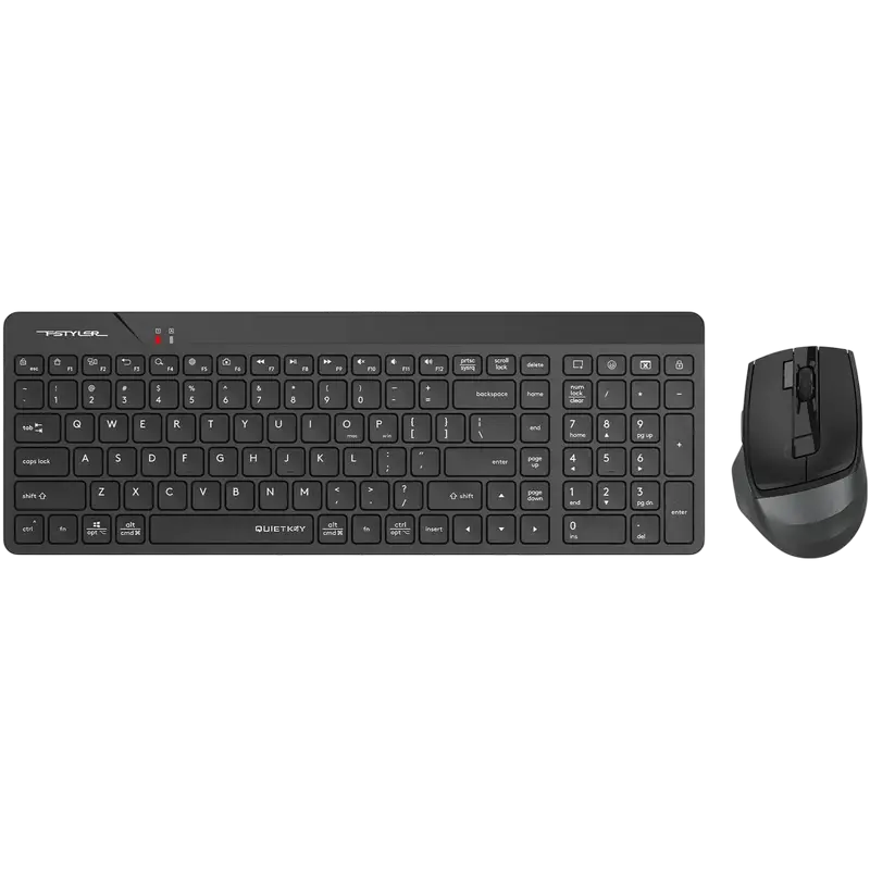 Set Tastatură + Mouse A4Tech FG2400 Air2, Fără fir, Negru