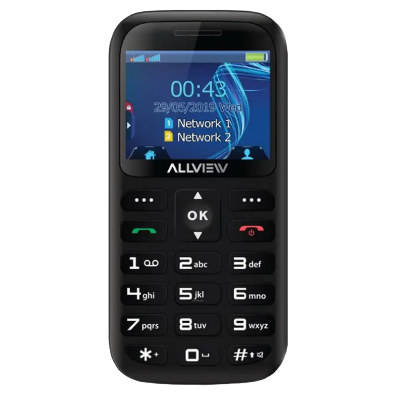 Telefon mobil Allview D2 Senior, 0,03GB/32MB, Negru